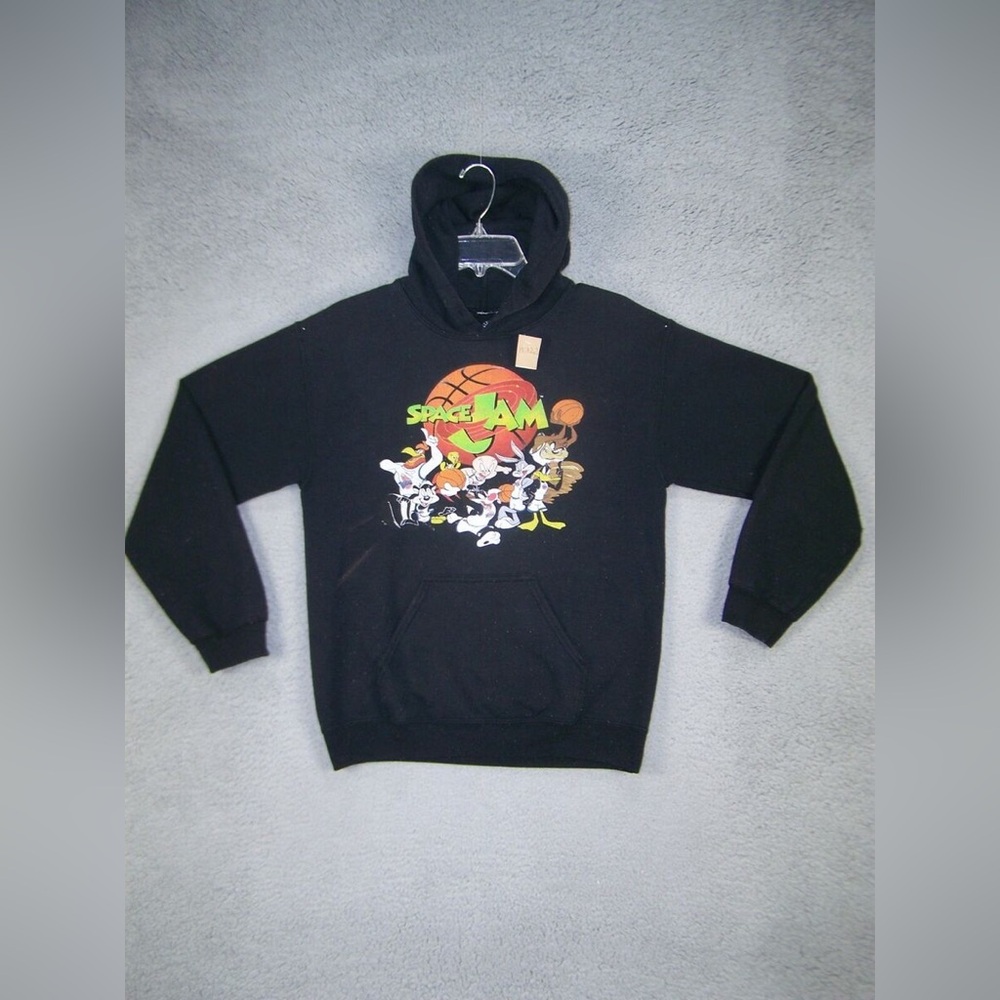 Space Jam XL vintage Black Hoodie for Men